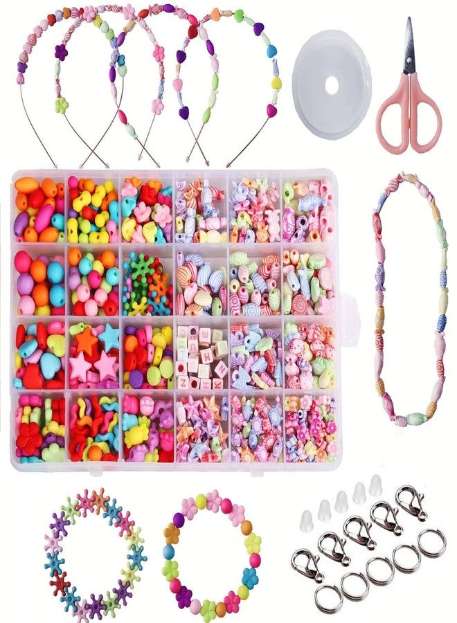 JAY EMPIRE Bracelet Making Kit Children's Jewelry Making Kit - DIY Bracelets, Necklace, Hairband, and Rings Craft Kits - Plastic Beads for Kids Crafts - Birthday Gift,Multicolor (Multicolor 2) - Image 1
